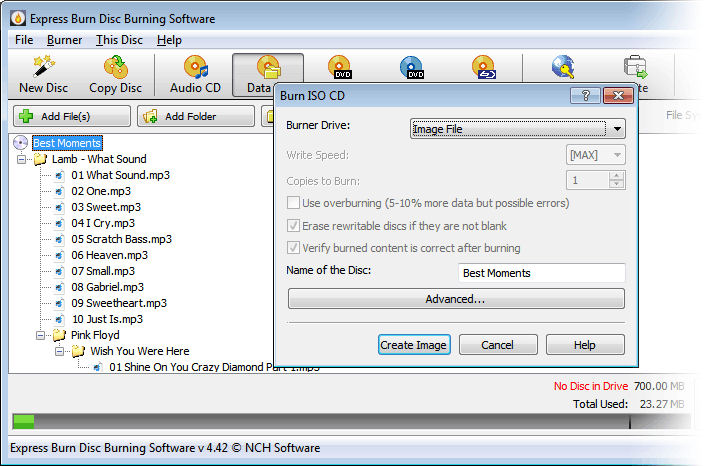 Free express burn disc burning software for mac os x